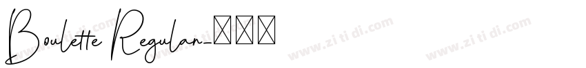 Boulette Regular字体转换